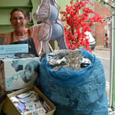 Jenny Salvidge with some of the items collected at The Green Life Pantry