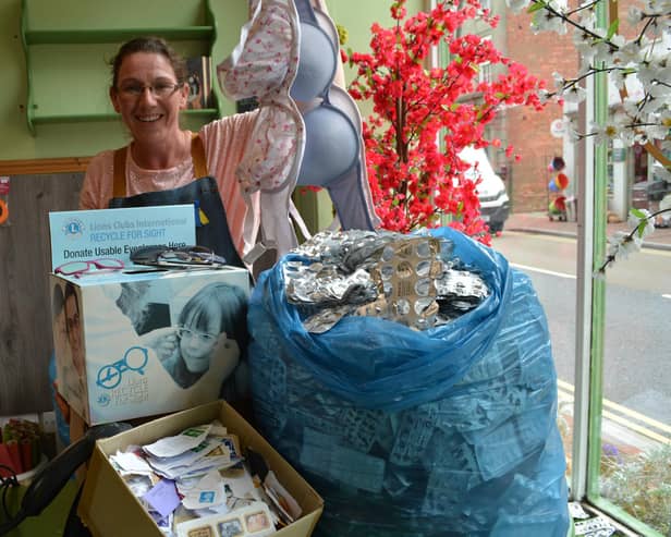 Jenny Salvidge with some of the items collected at The Green Life Pantry