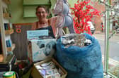 Jenny Salvidge with some of the items collected at The Green Life Pantry