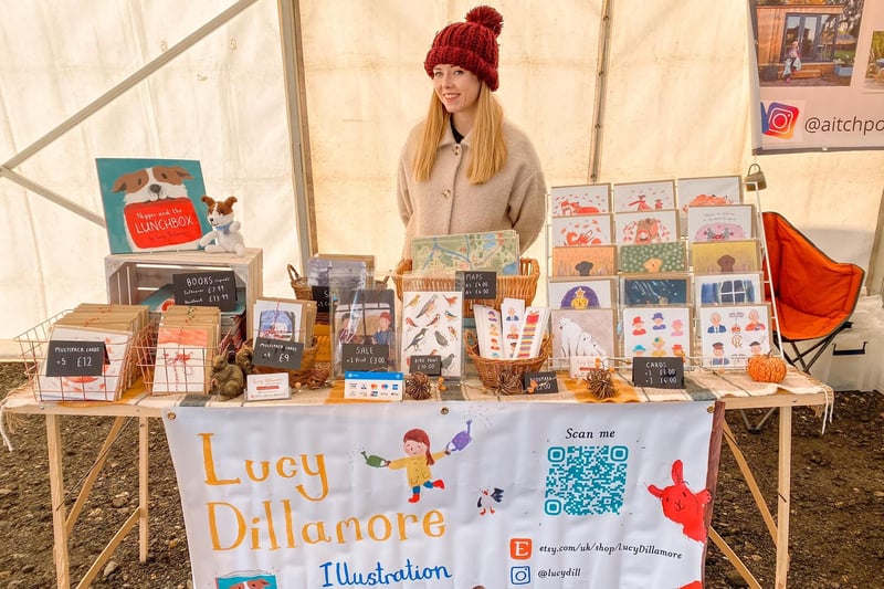 Lincolnshire children's illustrator Lucy Dillamore was one of those at the Makers' Market.