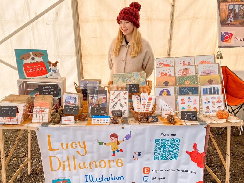 Lincolnshire children's illustrator Lucy Dillamore was one of those at the Makers' Market.