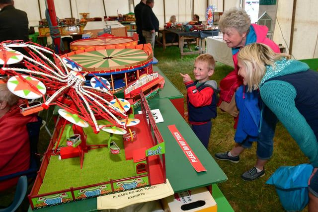 Archie Rollett, aged four, pictured with Diane Ford and Suzanne Clarke.