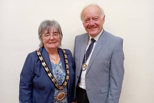 New chairman of SKDC, Coun Gloria Johnson and vice-chairman Paul Fellows.