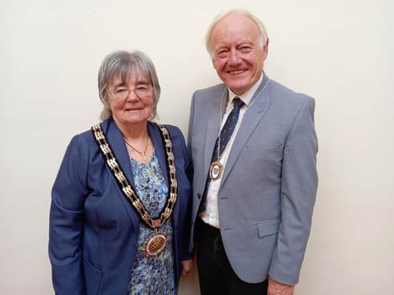 New chairman of SKDC, Coun Gloria Johnson and vice-chairman Paul Fellows.