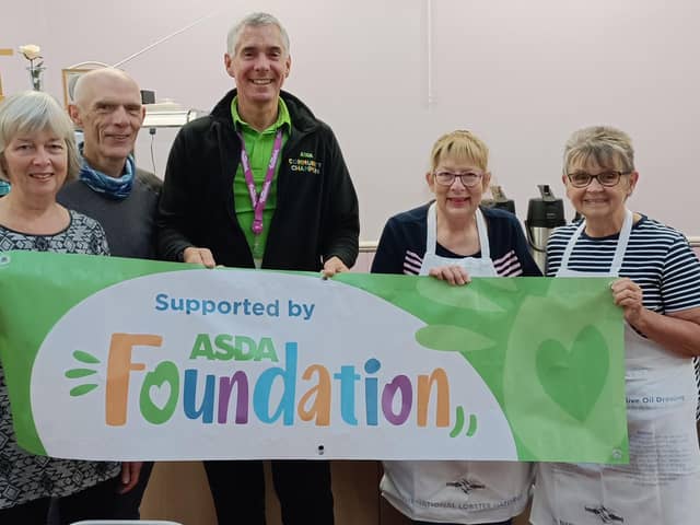 Centenary Methodist Church volunteers and Asda Boston's Stephen Bromby.