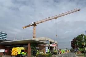 Work taking place on the new Emergency Department at Boston's Pilgrim Hospital.