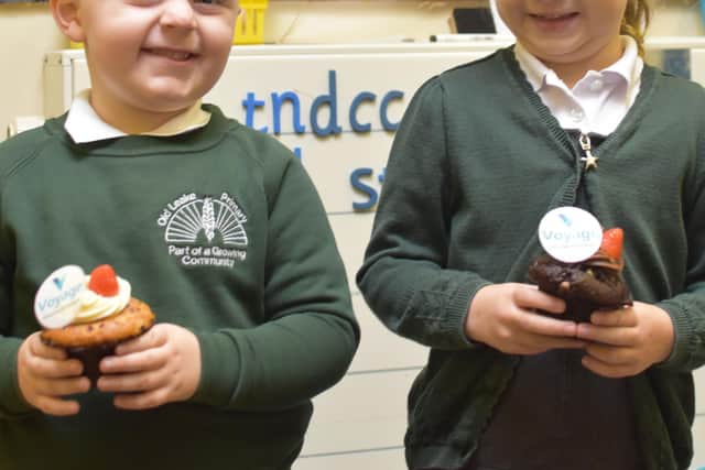 All smile for these pupils from Old Leake Primary Academy.