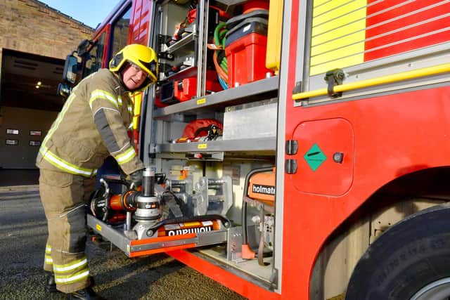 Justin Clayton at Horncastle fire station.