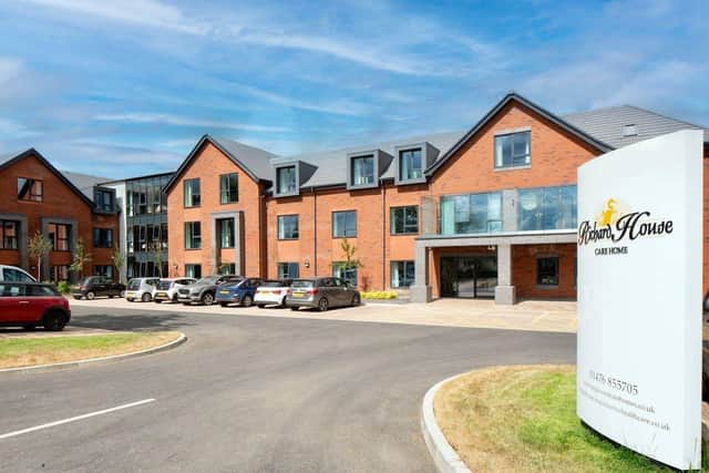 Exterior view of Richard House Care Home, situated in Grantham.