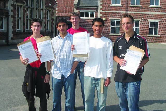 Among those collecting their A-level results at Boston Grammar School in 2006.
