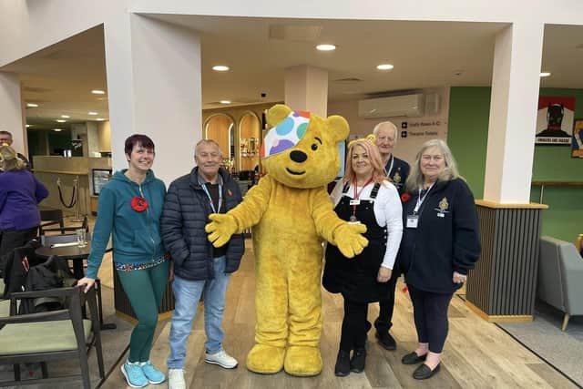 Tracy Turner, vice-chairman of the Skegness branch of the Royal British Legion (RBL), joined BBC Radio Lincolnshire’s Scott Dalton and Pudsey Bear for the final leg of their challenge.
