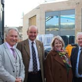 Chief executive Ian Knowles, High Sheriff of Lincolnshire, deputy leader Coun Rollings, Leader Coun Young and John Burke