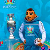 Will England lift the UEFA Euro 2020 Trophy, pictured with The Mascotte Skillzy (Photo by Paolo Bruno/Getty Images)