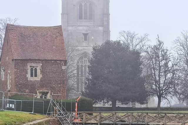 Tattershall Castle is undergoing repairs to its bridges. Photos: Tattershall Castle/National Trust