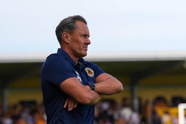 Paul Hurst - Boston boss hopping his new-look squad are quick learners after opening defeat. Picture by Alex Mather Photography.