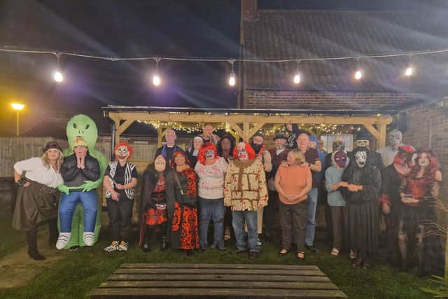 Halloween party at the Old Chequers Inn, Croft.