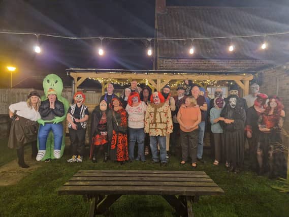 Halloween party at the Old Chequers Inn, Croft.