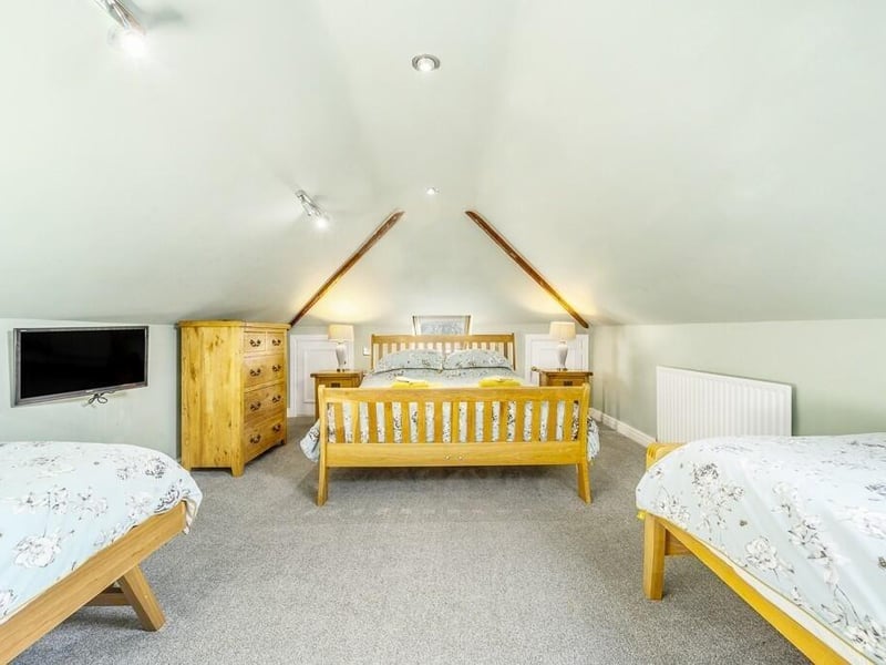 The second-floor bedroom.