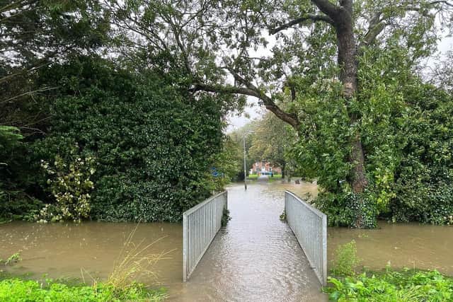 Storm Babet has brought a Red flood warning to Horncastle. Photos: Nigel Wass