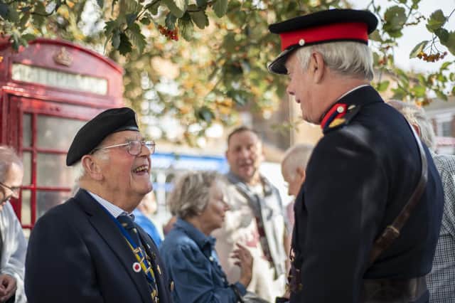 Deputy Lieutenant Francis Dymoke speaks to the crowds.
