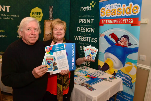 Ready to spread the word about what's on along the coast are Martin Brown and Karen Griggs of Visit the Seaside.