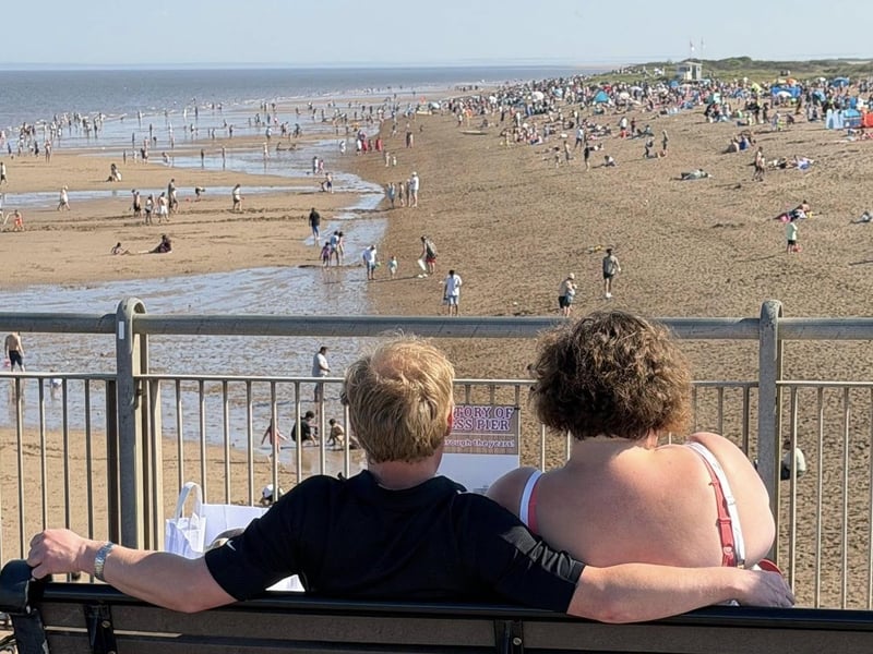 Bank Holiday weekend on Skegness Beach