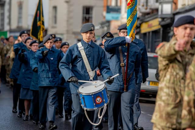Louth's Remembrance Day parade.