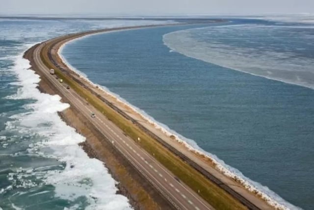 An artist's impression of the carrageway  in The Wash between Lincolnshire and Norfolk. Photo: Centre Port.