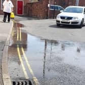 The water leak on Northgate in Louth.