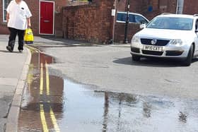 The water leak on Northgate in Louth.