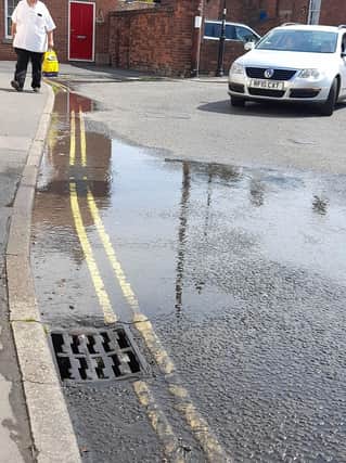 The water leak on Northgate in Louth.