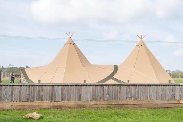 The new teepee in Wolds Wildlife Park.