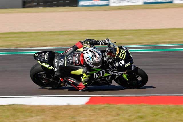 Dessoy in race action at Donington Park