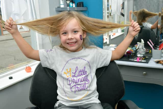 AJ King, 5, before his big hair cut for Little Princess Trust. Photos: D.R.Dawson Photography