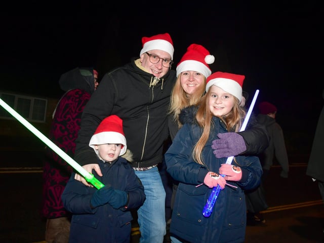 Laura and Simon Howard with Sammy Howard 7 and Stanley Howard 4 of Navenby. Photo: David Dawson