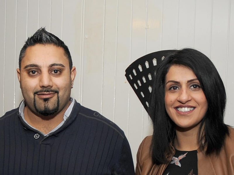 Sunny and Narinder Singh, receiving the Customer Service Award at Sleaford Town Awards 2013.