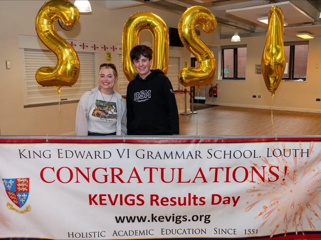 Students celebrating their A-level results