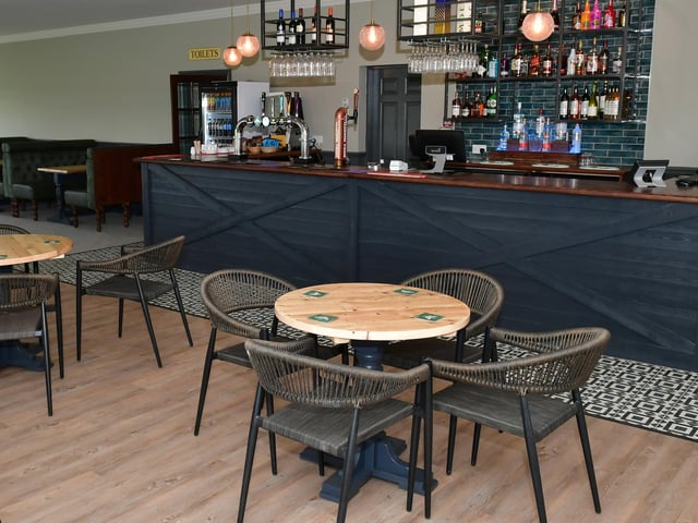 There are booths in the dining area where guests can enjoy meals all day and afternoon teas.