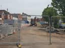 A snapshot of the High Street with the ongoing roadworks, which will now continue until the end of August.