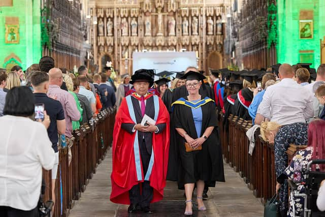 Professor Sir Jonathan Van Tam at the graduation ceremony in the Stump.