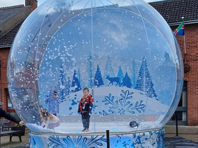 A giant snow globe was among the attractions. Photo: Joanne Johnson