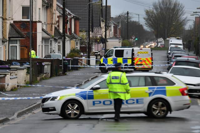 Scene of the suspected murder in Skegness.