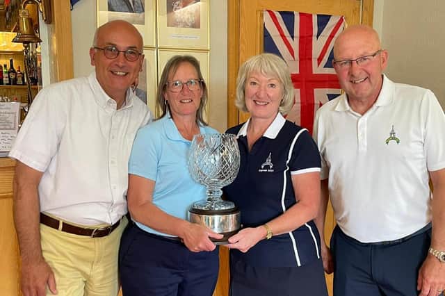 The Louth and Kenwick Park captains pose with the Town tropy.