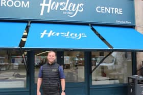 Dave Horsely outside Horsely's new Market Place premises