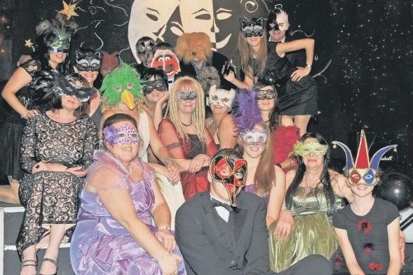 Revellers at a charity masked ball held at Spilsby Theatre in aid of the Northcote Heavy Horse Centre.