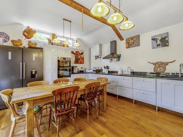 The kitchen/dining area inside the annexe.