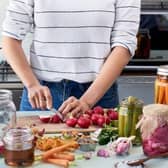 preparing healthy food 