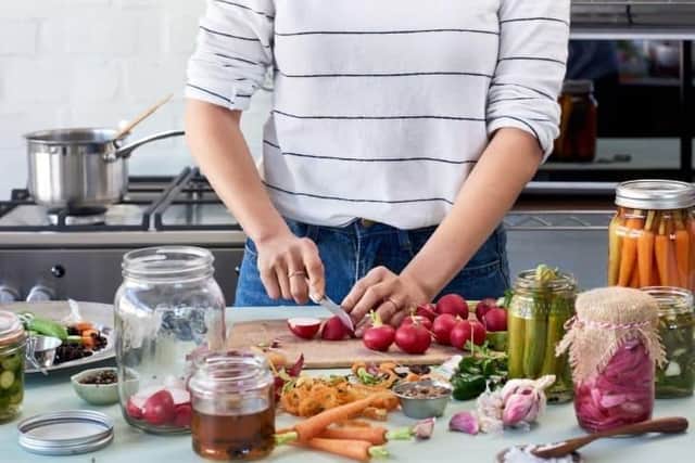 preparing healthy food