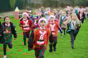 Santa Run at Richmond Primary Academy.