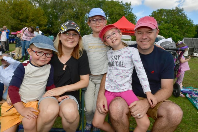 Emma and Simon Chamberlain with (from left)  Ben Chamberlain 4, Jessica Chamberlain 9 and Lucy Chamberlain 6